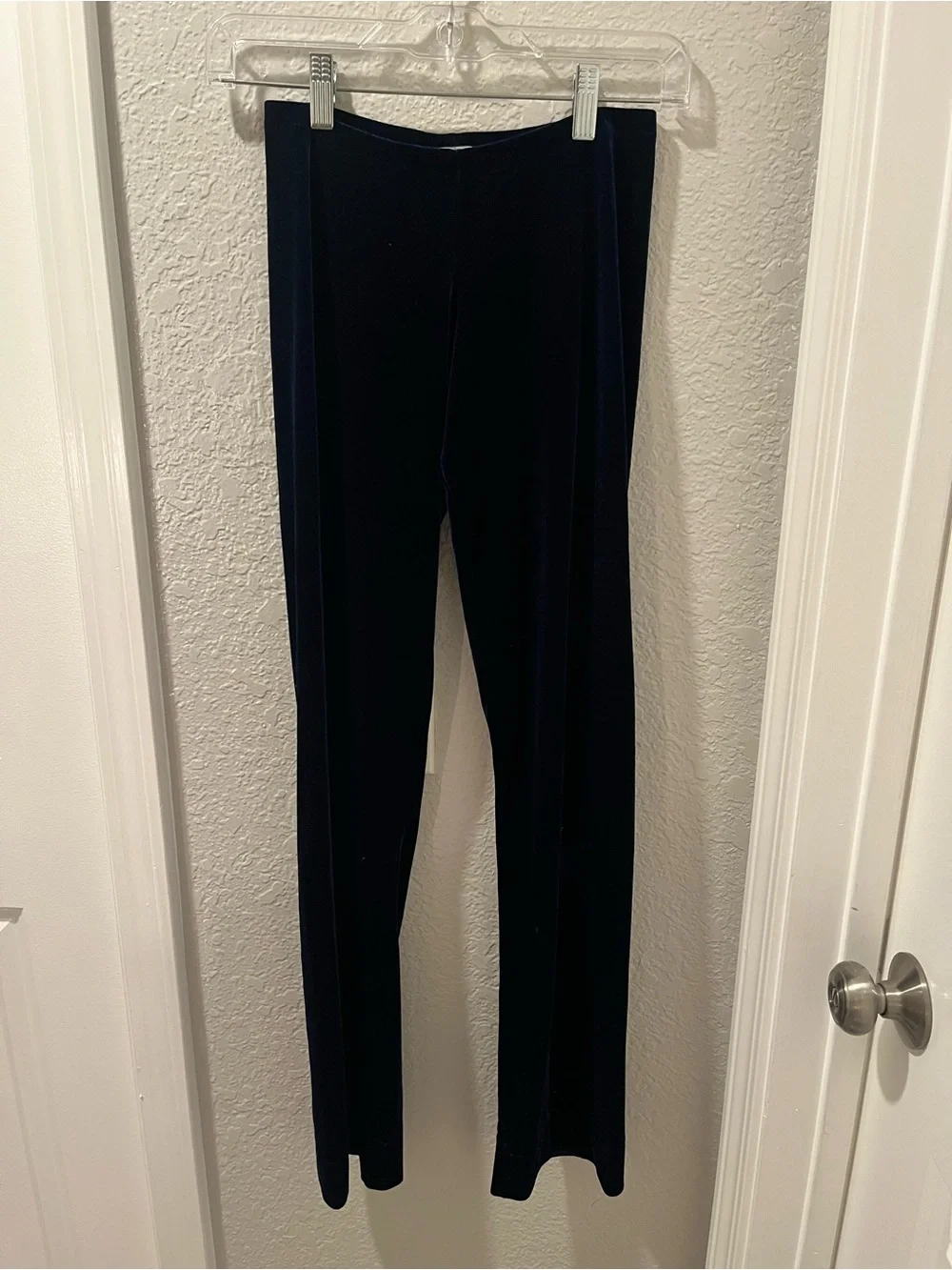 Jr Girls 3 Piece Dance Costume - Navy Velvet Bralette, Pants and Top